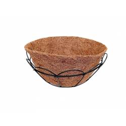 CAPACHO DE COCO CON SOPORTE Y GANCHO  (21 cm)