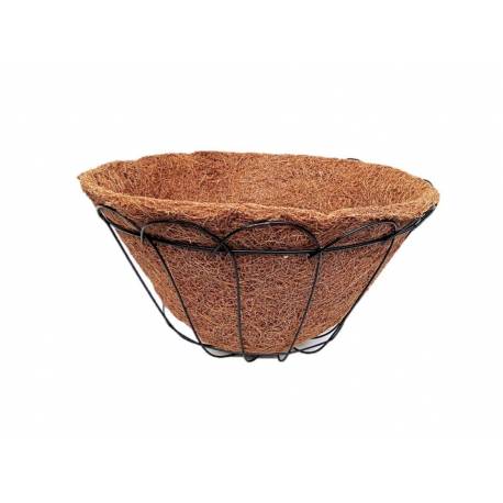 CAPACHO DE COCO CON SOPORTE Y GANCHO (39 cm)