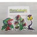 STICKERS PLANTAS CARNIVORAS x 3 UNIDADES