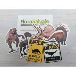 STICKERS DINOSAURIOS x 3 UNIDADES
